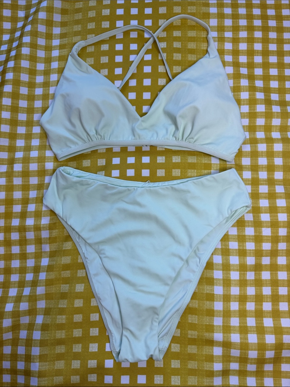 Andie Pale Mint Green Triangle Bikini Set